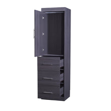 Load image into Gallery viewer, Euroco Wood Full Size Murphy Wall Bed with Wardrobe and Drawers for Living Room, Moveable Wardrobe and Drawers, Space - Saving &amp; Easy Open and Close for Kids Teens Adults, Gray