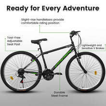 Load image into Gallery viewer, Aukfa 26" Mountain Bike for Men and Women, 21 - Speed High - Performance All - Terrain Bicycle with Dual V - Brakes, Green