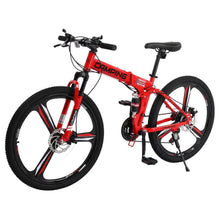 Load image into Gallery viewer, Zimtown 26" Folding Mountain Bike, Shimano 21 Speed MTB Bicycle for Adults, Black