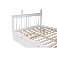 Load image into Gallery viewer, AECOJOY Twin-Over-Full Bunk Bed with Twin size Trundle, Storage and Guard Rail for Bedroom, Espresso