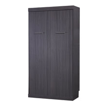 Load image into Gallery viewer, Euroco Wood Full Size Murphy Wall Bed with Wardrobe and Drawers for Living Room, Moveable Wardrobe and Drawers, Space - Saving &amp; Easy Open and Close for Kids Teens Adults, Gray