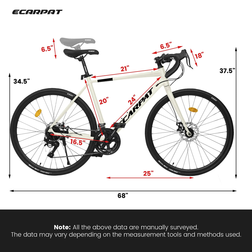 POVANLI 700C Road Bike for Men Women, 16 - Speed Outdoor Bike Disc Brakes, Racing Bike Light Weight Aluminum Frame, City Commuting Road Bicycle L Size, Adults Ages 14+, Gift(Dark Blue)