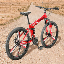 Load image into Gallery viewer, Zimtown 26" Folding Mountain Bike, Shimano 21 Speed MTB Bicycle for Adults, Black