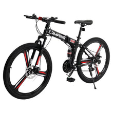 Load image into Gallery viewer, Zimtown 26" Folding Mountain Bike, Shimano 21 Speed MTB Bicycle for Adults, Black