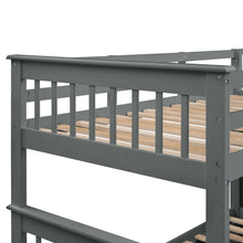 Load image into Gallery viewer, AECOJOY Twin-Over-Full Bunk Bed with Twin size Trundle, Storage and Guard Rail for Bedroom, Espresso