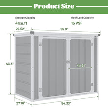 Load image into Gallery viewer, Enyopro 306gal Outdoor Storage Shed, Horizontal Resin Shed, Resistant Tool Plastic Shed for Storage of Bike/Garbage Cans/Garden Tools/Lawn Mowers