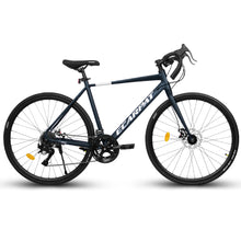 Load image into Gallery viewer, POVANLI 700C Road Bike for Men Women, 16 - Speed Outdoor Bike Disc Brakes, Racing Bike Light Weight Aluminum Frame, City Commuting Road Bicycle L Size, Adults Ages 14+, Gift(Dark Blue)