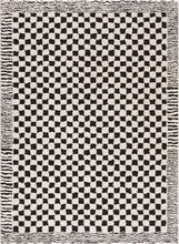 Load image into Gallery viewer, Hauteloom Leryn Black &amp; White Checkered Area Rug | Area Rug for Living Room, Bedroom | Black &amp; White Checkered Rug - 5'3" x 7' Rectangle