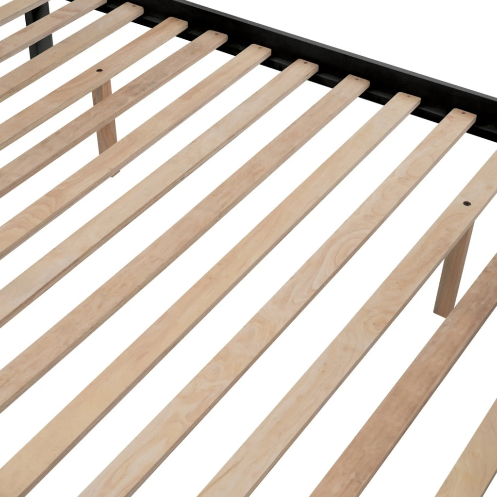 AECOJOY Twin-Over-Full Bunk Bed with Twin size Trundle, Storage and Guard Rail for Bedroom, Espresso