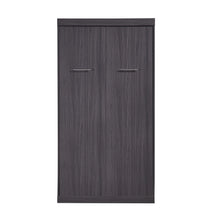 Load image into Gallery viewer, Euroco Wood Full Size Murphy Wall Bed with Wardrobe and Drawers for Living Room, Moveable Wardrobe and Drawers, Space - Saving &amp; Easy Open and Close for Kids Teens Adults, Gray