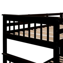 Load image into Gallery viewer, AECOJOY Twin-Over-Full Bunk Bed with Twin size Trundle, Storage and Guard Rail for Bedroom, Espresso
