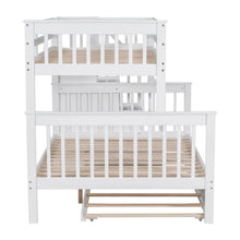 Load image into Gallery viewer, AECOJOY Twin-Over-Full Bunk Bed with Twin size Trundle, Storage and Guard Rail for Bedroom, Espresso