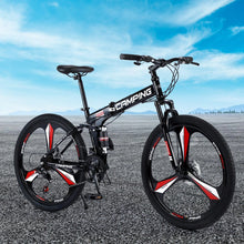Load image into Gallery viewer, Zimtown 26" Folding Mountain Bike, Shimano 21 Speed MTB Bicycle for Adults, Black