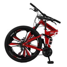 Load image into Gallery viewer, Zimtown 26" Folding Mountain Bike, Shimano 21 Speed MTB Bicycle for Adults, Black