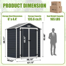 Load image into Gallery viewer, Enyopro 306gal Outdoor Storage Shed, Horizontal Resin Shed, Resistant Tool Plastic Shed for Storage of Bike/Garbage Cans/Garden Tools/Lawn Mowers
