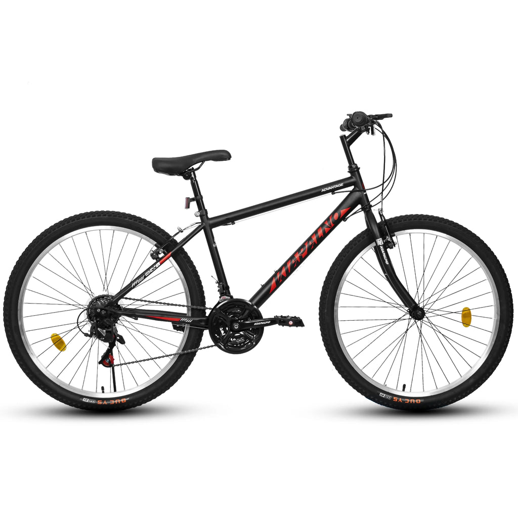 Aukfa 26" Mountain Bike for Men and Women, 21 - Speed High - Performance All - Terrain Bicycle with Dual V - Brakes, Green