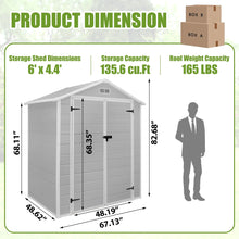 Load image into Gallery viewer, Enyopro 306gal Outdoor Storage Shed, Horizontal Resin Shed, Resistant Tool Plastic Shed for Storage of Bike/Garbage Cans/Garden Tools/Lawn Mowers